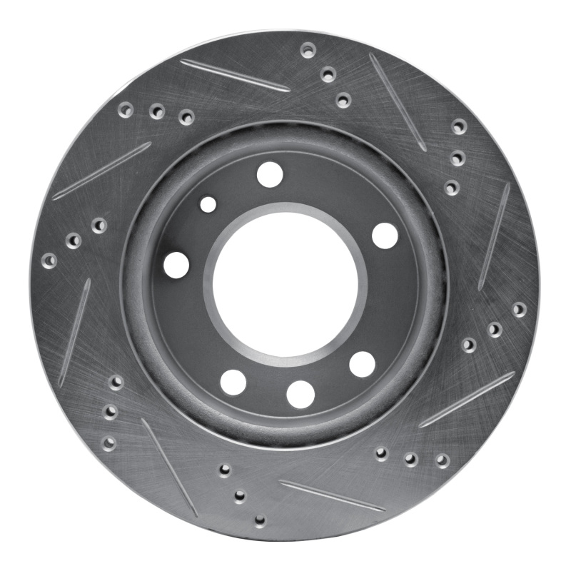 Dodge Sprinter 2500 Brake Rotor (1) - Front Left - R1 Concepts - Drilled & Slotted - Silver - `02-`06